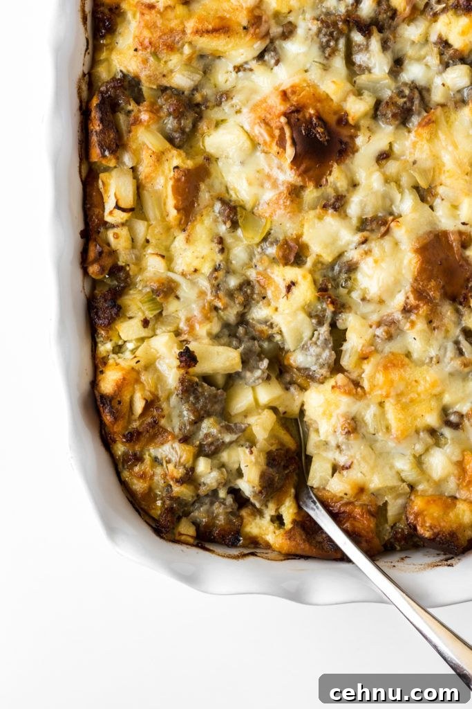8. Breakfast Strata with Apples, Sausage and Fennel
