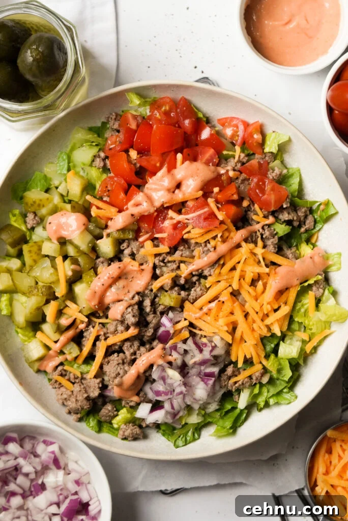 burger salad bowl