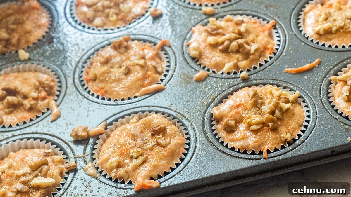 Moist Banana Carrot Muffins 6 banana carrot muffins vegan before baking