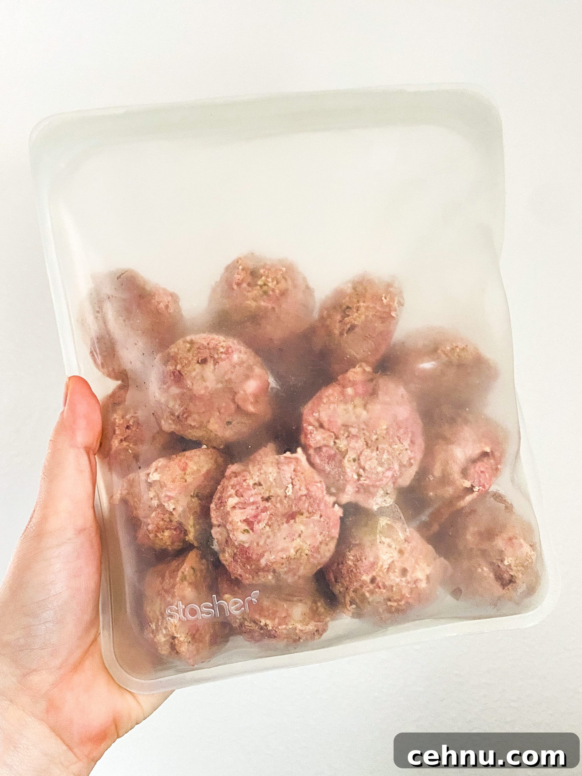 Make-Ahead Freezer Meatballs Recipe for Meal Prep 11 frozen meatballs in a bag