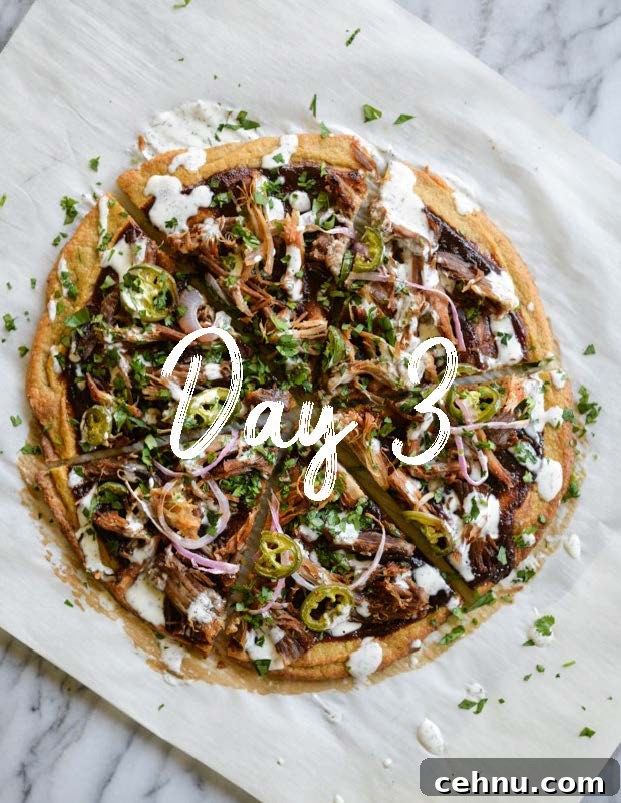 bbq pulled pork pizza meal prep