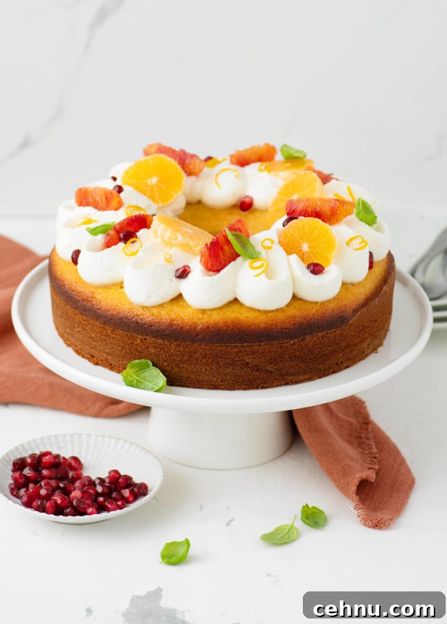 Moist Orange Yogurt Cake Recipe with Citrus Whipped Cream 2 Easy Orange Yogurt Cake with Citrus Whipped Cream // FoodNouveau.com