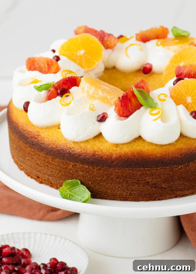 Moist Orange Yogurt Cake Recipe with Citrus Whipped Cream 4 Easy Orange Yogurt Cake with Citrus Whipped Cream // FoodNouveau.com