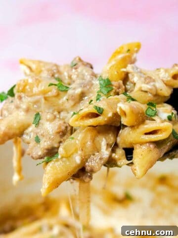 One Pot Philly Cheesesteak Pasta