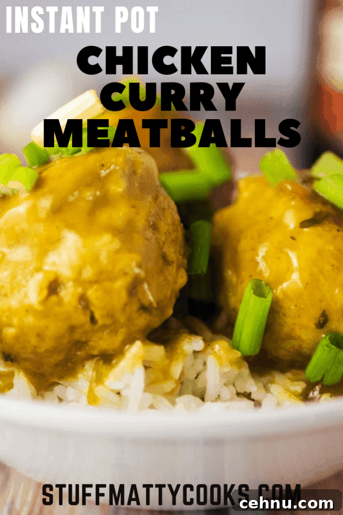 Instant Pot Chicken Curry Meatballs 5 Instant Pot Chicken Curry Meatballs are a combo of two favorites. Meatballs and chicken curry.