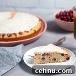 Cranberry Cake with Cream Cheese Glaze