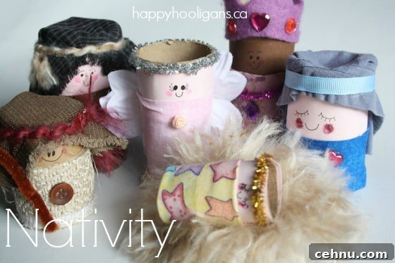 More Than 30 Toilet Paper Roll Crafts and Activities for Kids 9 cardboard roll nativity scene