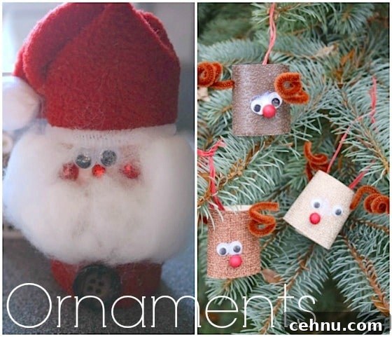 More Than 30 Toilet Paper Roll Crafts and Activities for Kids 11 Santa and Reindeer made with toilet paper rolls