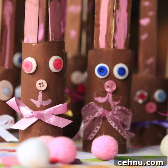 More Than 30 Toilet Paper Roll Crafts and Activities for Kids 15 Easter bunny craft made from cardboard rolls