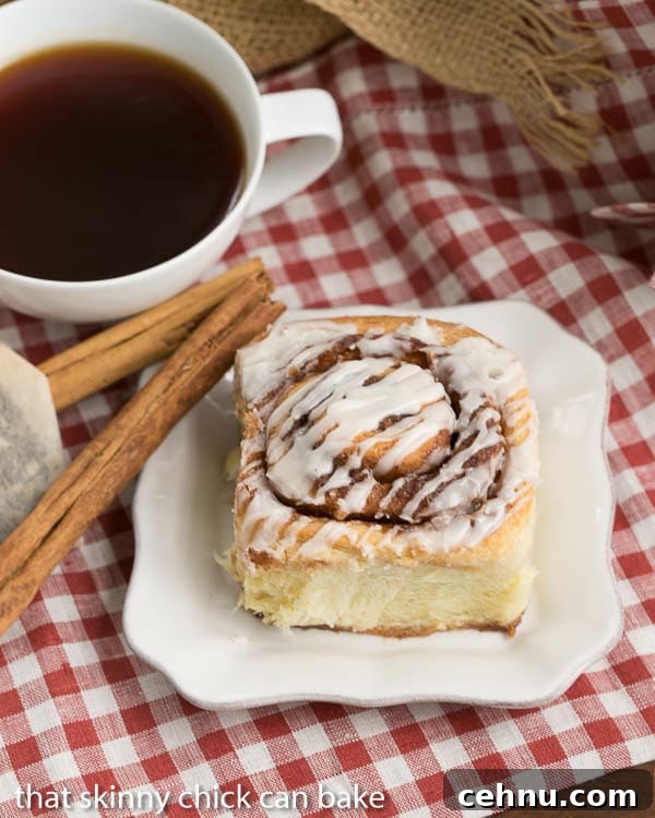 Sliced cinnamon rolls in pan