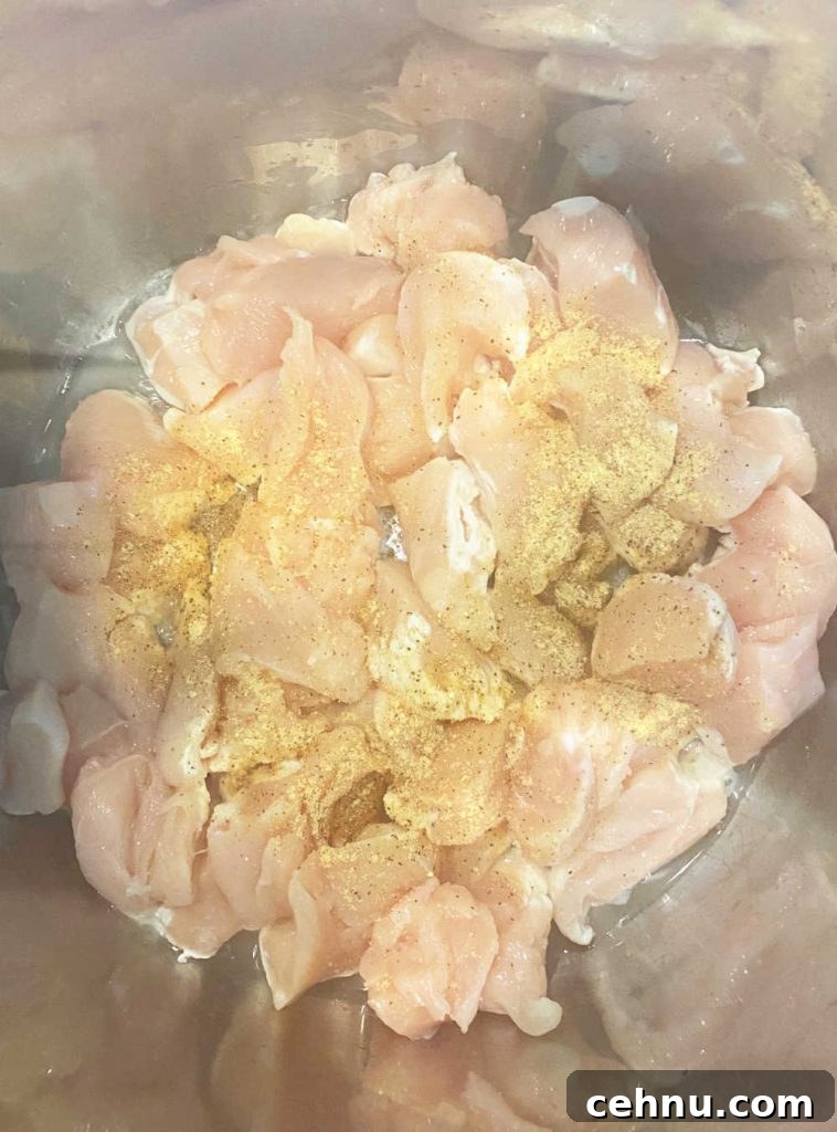 saute chicken breast pieces in pressure cooker