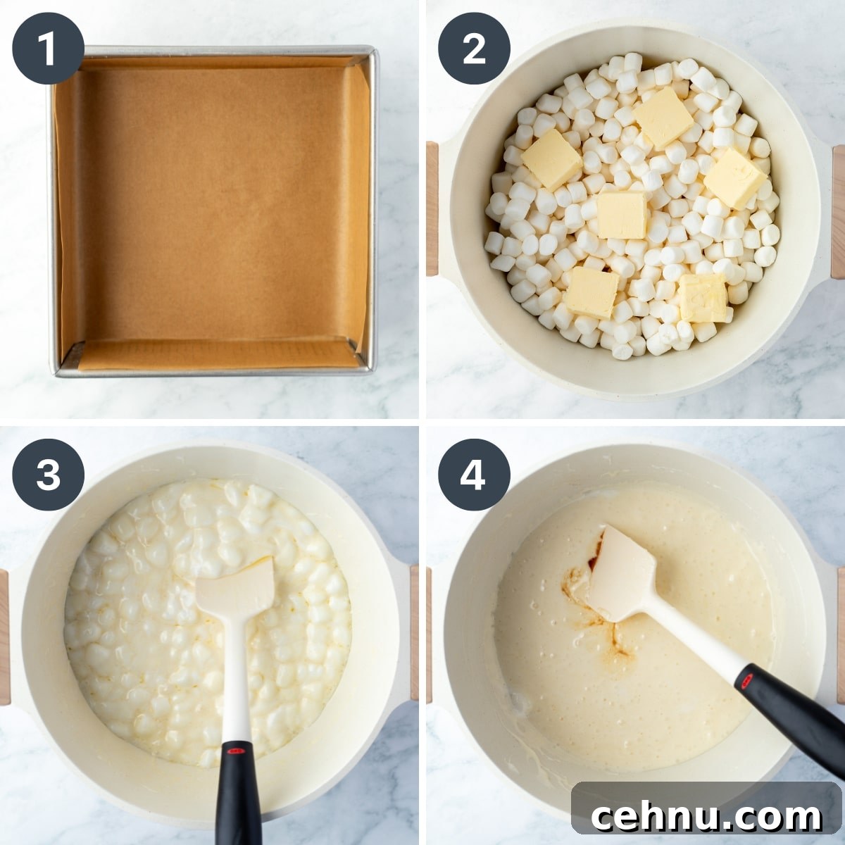 Gluten-Free Rice Krispie Treats Recipe 4 Melting marshmallows and butter together in a saucepan.