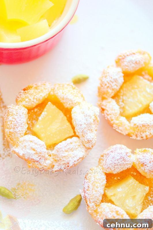 puff pastry recipe idea for a party with pineapple