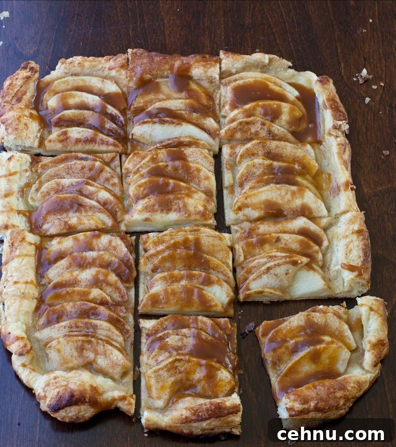Caramel apple puff pastry recipe idea