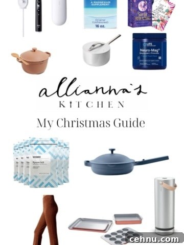 picture collage of all of my favorite holiday gifts