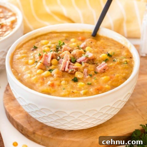 Split pea soup with ham