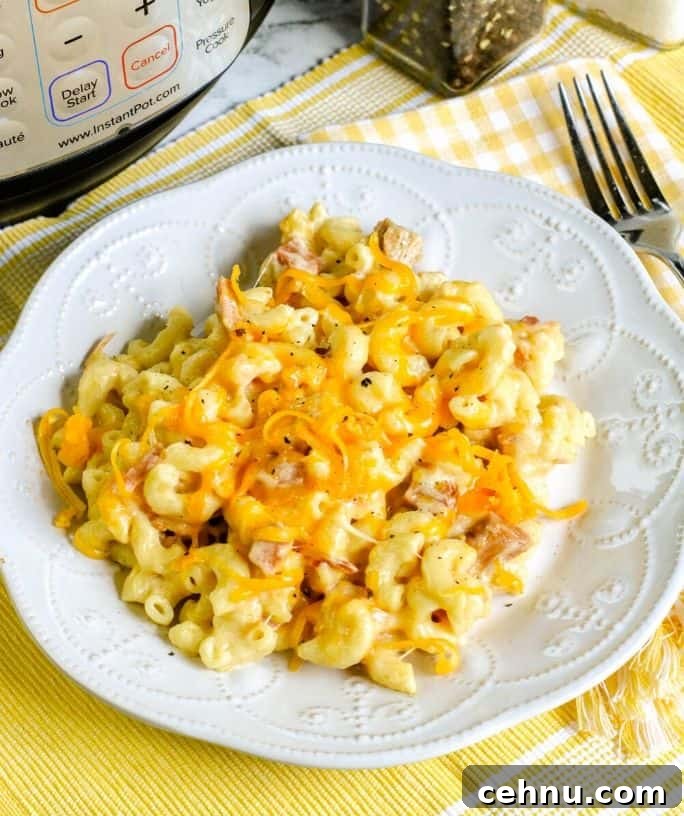 Instant pot mac and cheese with ham