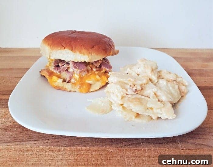 Hot ham salad sandwiches