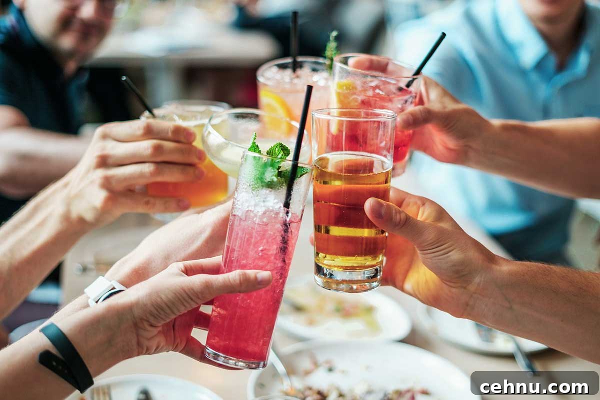 Quick Strategies to Maximize Hydration Benefits 6 4 hands holding alcoholic beverages