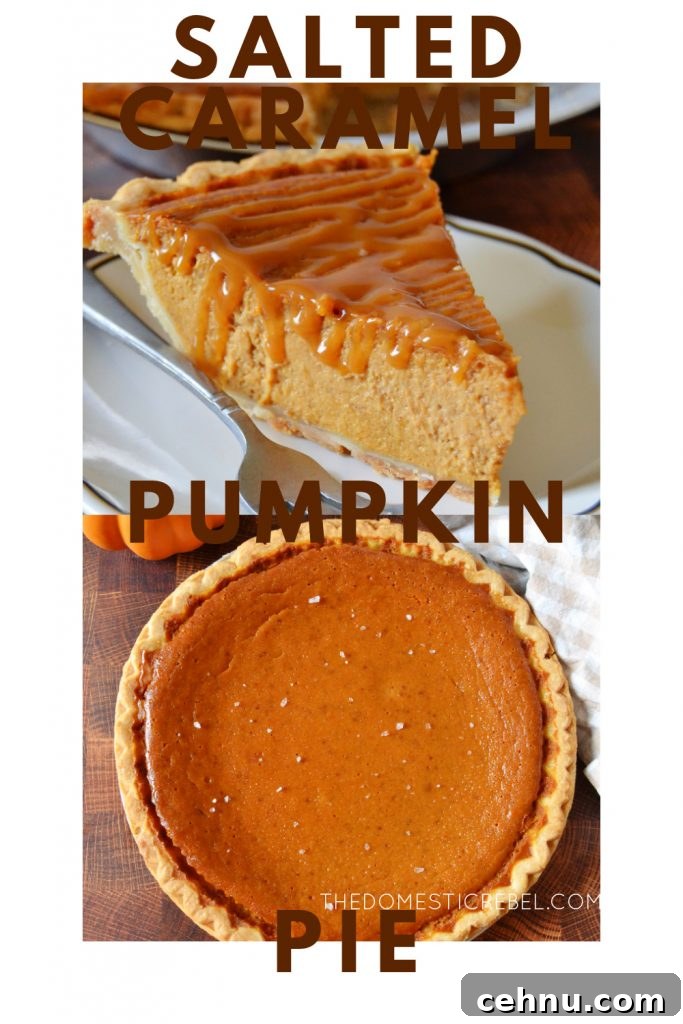 Salted Caramel Pumpkin Pie Recipe for Thanksgiving 8 salted caramel pumpkin pie photo collage