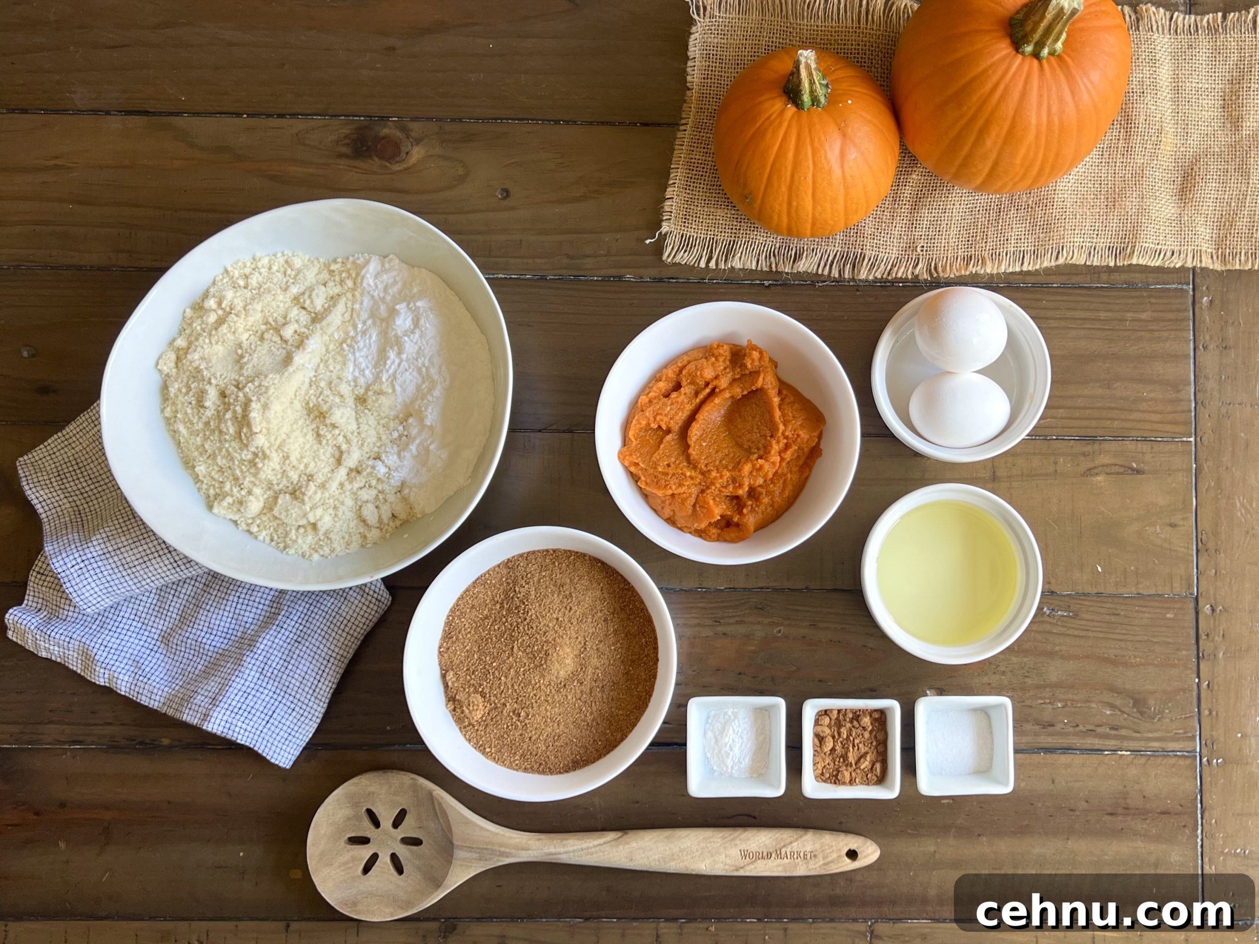 Paleo Pumpkin Cupcakes or Muffins Ingredients