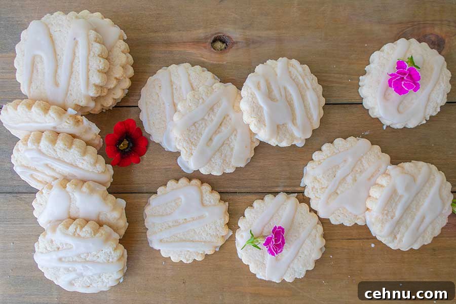 20 Gluten-Free Cookie Recipes for Holiday Parties and Gifts 15 grain-free sugar cookies with maple icing scattered on a wooden board