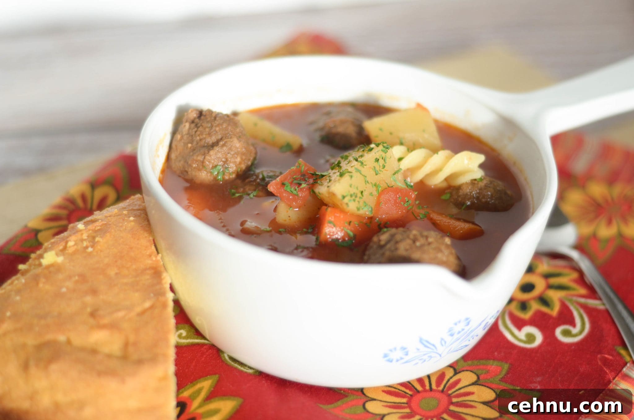Slow Cooker Meatball Soup