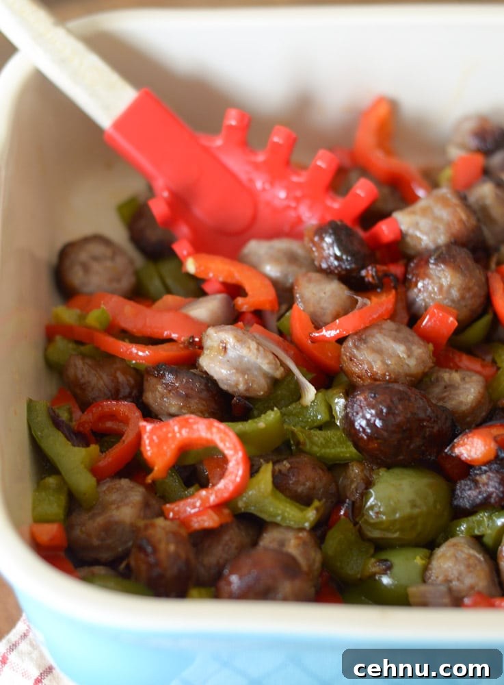 Air Fryer Bratwurst and Vegetables