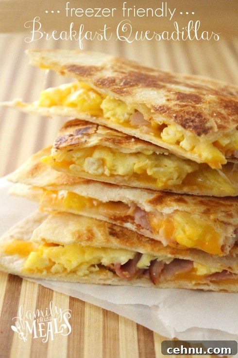 Freezer Breakfast Quesadillas
