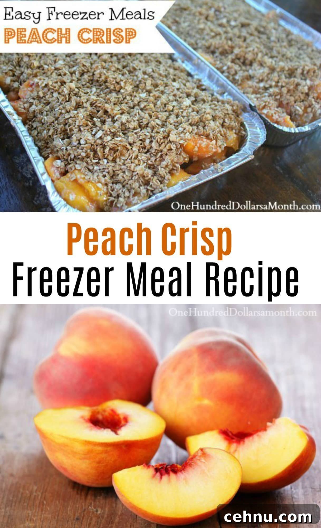 Peach Crisp Freezer Meal