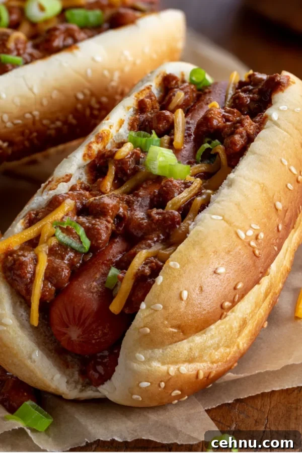 Classic Chili Con Carne Recipe with Beef and Beans 5 coney dog