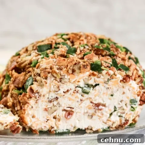 Jalapeno cheese ball with bacon
