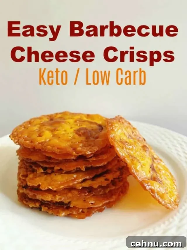 plate of barbecue cheese crisps pin
