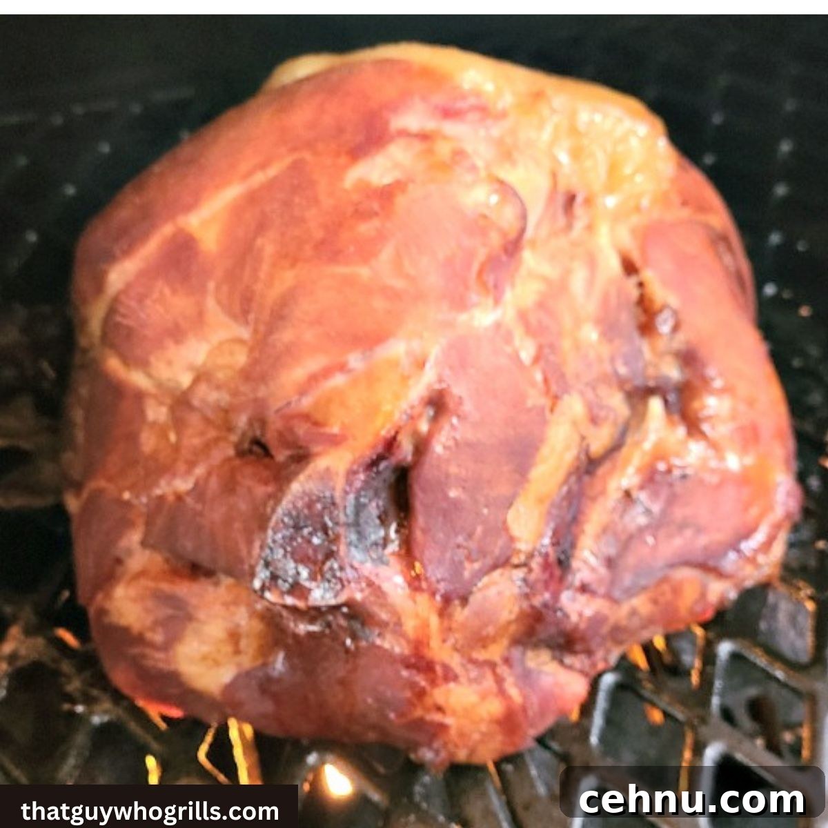 Coca Cola Smoked Ham on pellet grill 