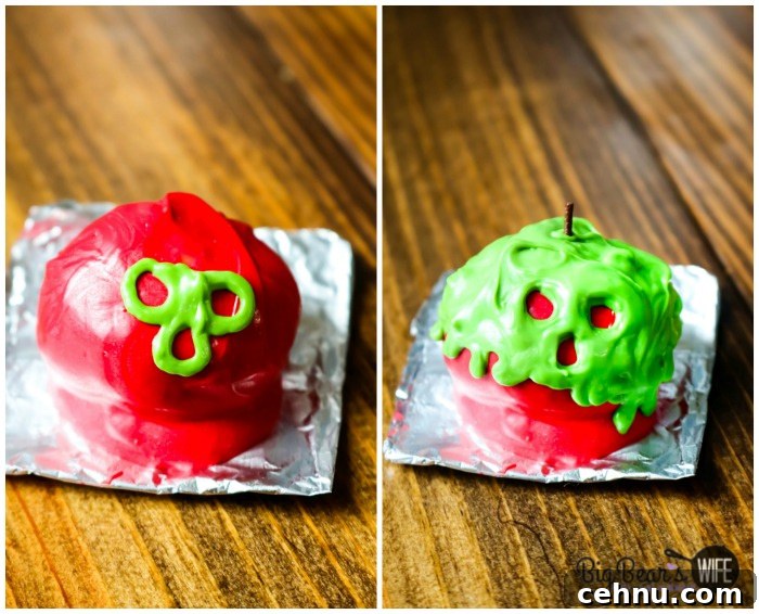 Making Poison Apple Cake Pops
