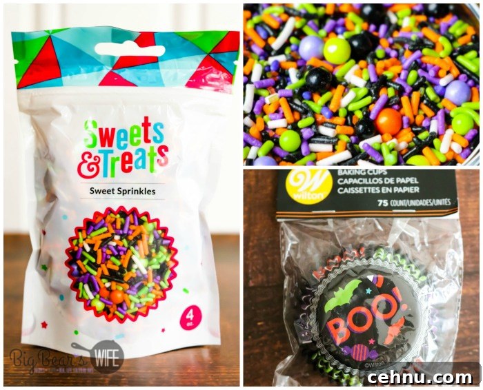 Sprinkles and BOO Cupcake Liners