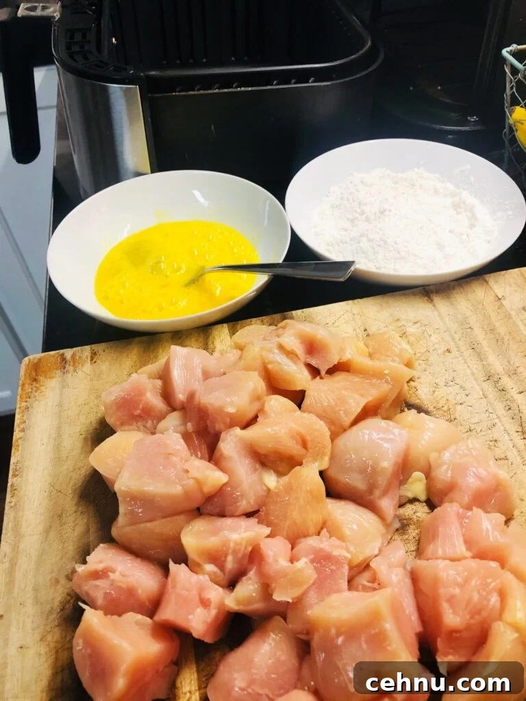 chicken breading station