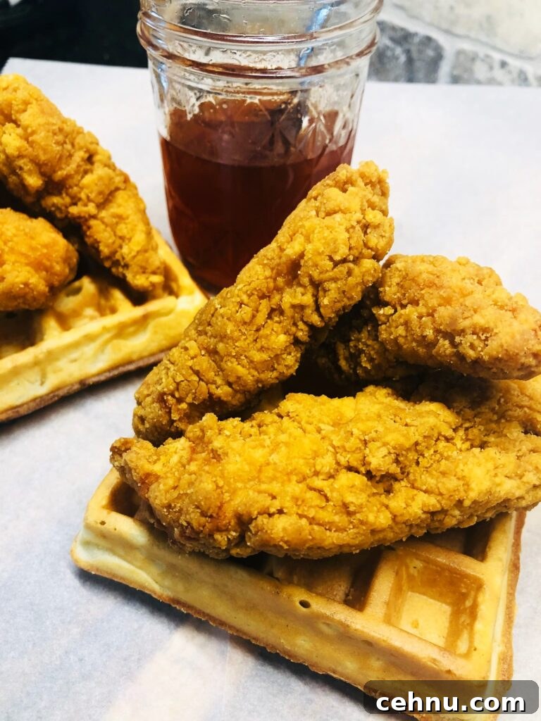 Air Fryer Chicken and Waffles