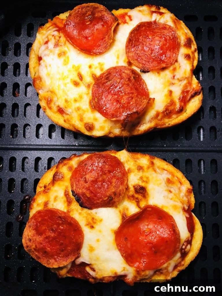Air Fryer Garlic Toast Pizzas
