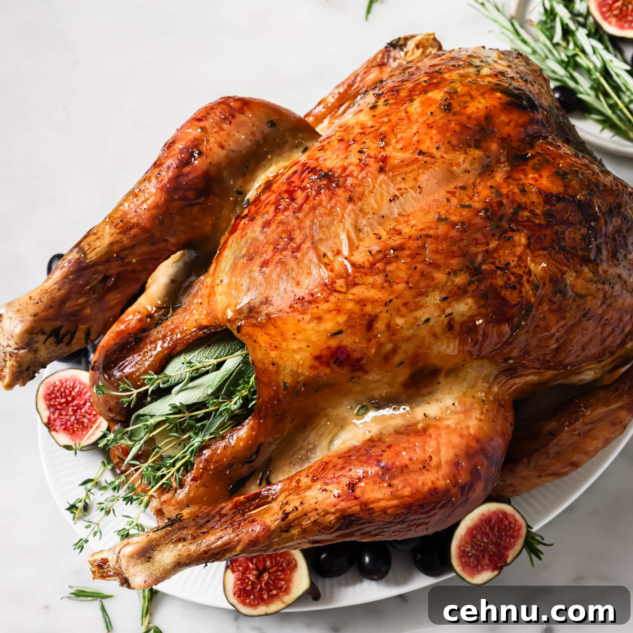 Easter Menu Ideas: Brunch, Dinner and Dessert Recipes 23 Roasted Turkey on a serving platter.