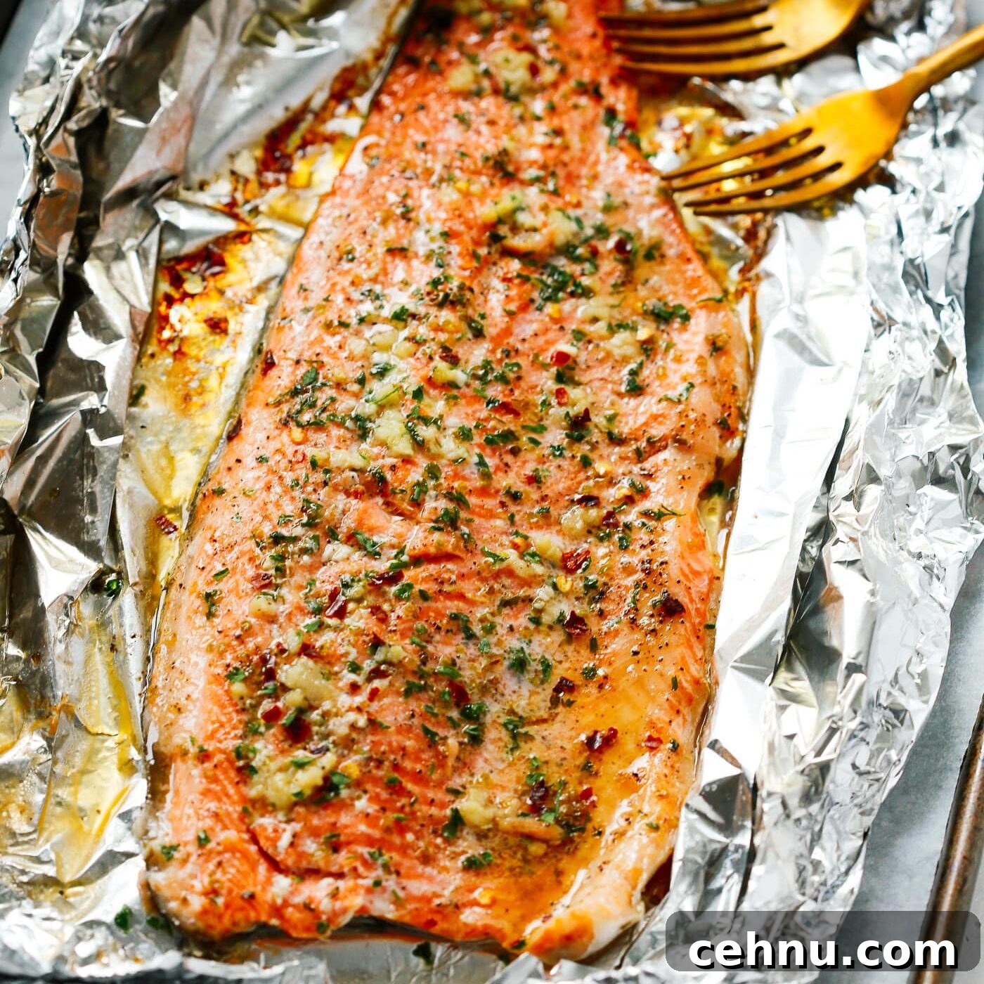 Easter Menu Ideas: Brunch, Dinner and Dessert Recipes 26 overlook view of salmon in a foil