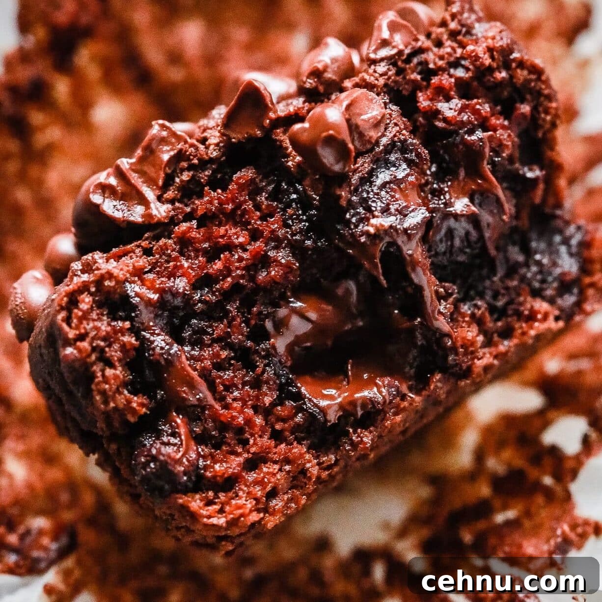 Easter Menu Ideas: Brunch, Dinner and Dessert Recipes 31 A low-carb chocolate muffin cut in half.