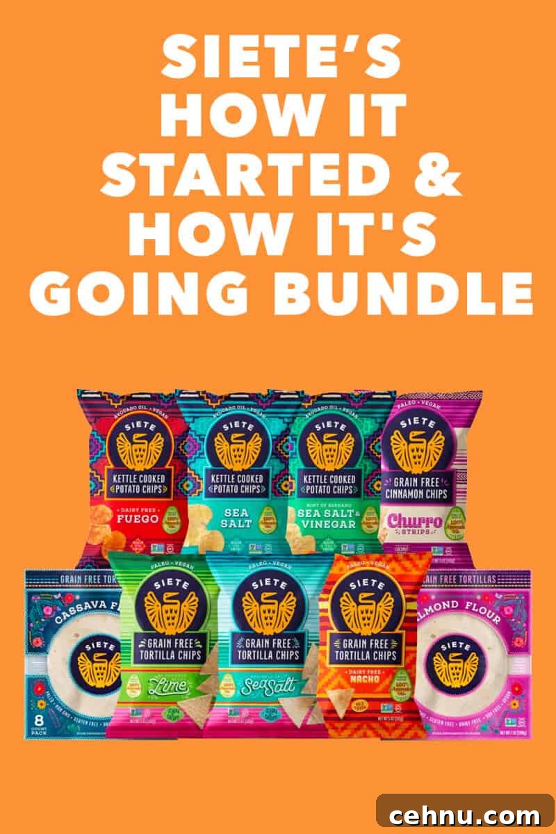Siete's how it started and how it's going bundle with bags of grain-free chips and tortillas