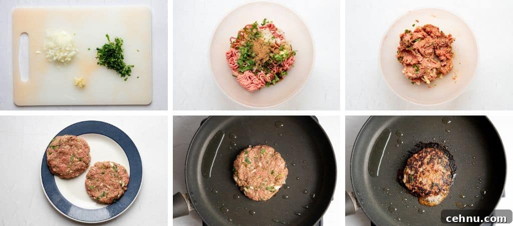 how to make tamarind lamb burgers step by step