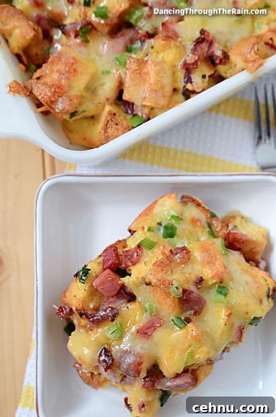 cheesy ham breakfast casserole
