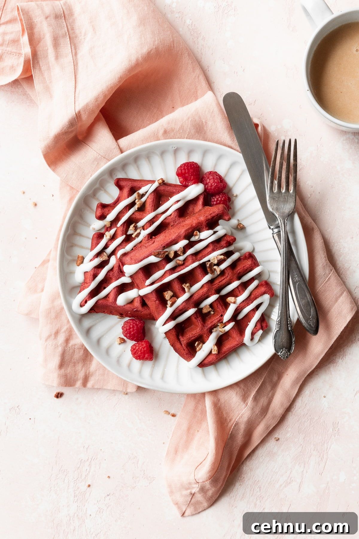 red velvet waffles