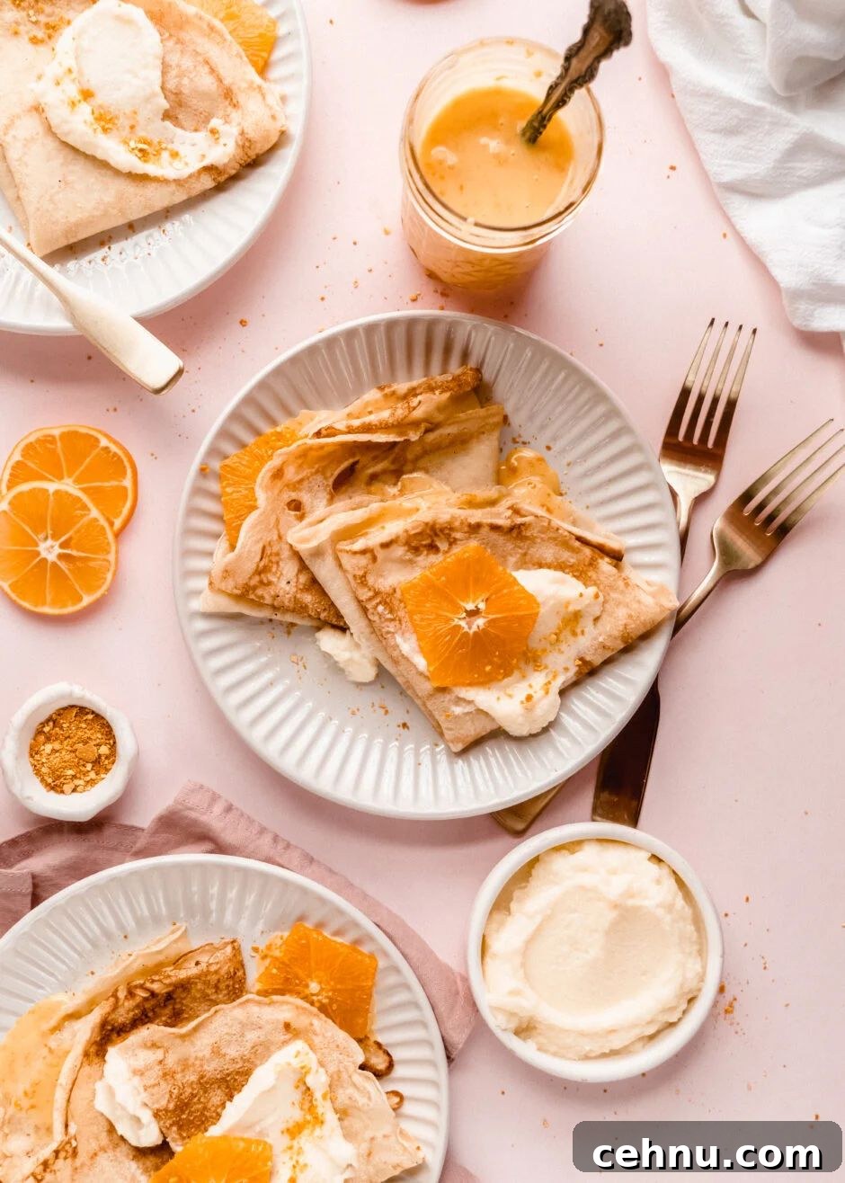 orange crepes