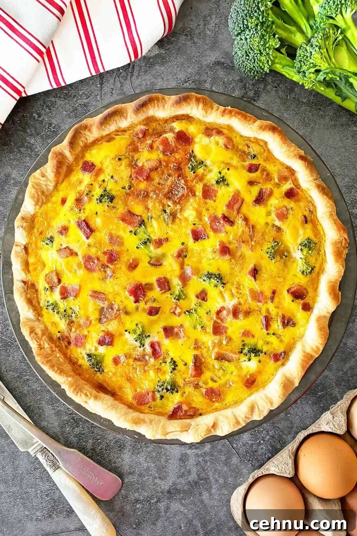 broccoli bacon quiche