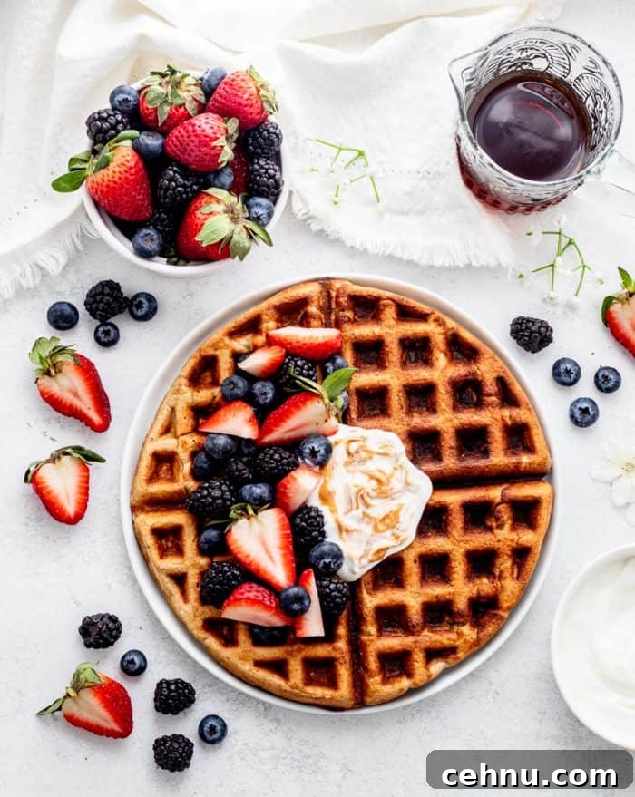 healthy banana oatmeal waffles