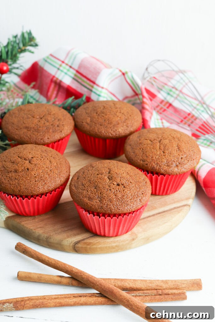 Tray of gingerbread muffins